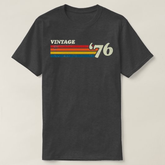 VINTAGE 76 RETRO STRIPES T-SHIRT (Design voorkant)