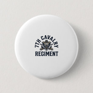 Vintage 7e Cavalerie Regiment Borstprint Ontwerp_1 Ronde Button 5,7 Cm
