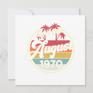 Vintage 80 augustus 1970 50e verjaardag van het ca kaart