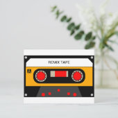 Vintage 80-cassette briefkaart (Staand voorkant)