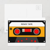 Vintage 80-cassette briefkaart (Voorkant / Achterkant)