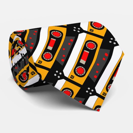 Vintage 80-cassette stropdas (Opgerold)