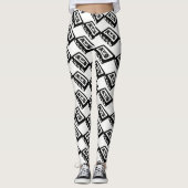 Vintage 80-Cassettebandje Leggings (Voorkant)