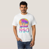 Vintage 80's 1950 Verjaardag T-shirt (Voorkant volledig)