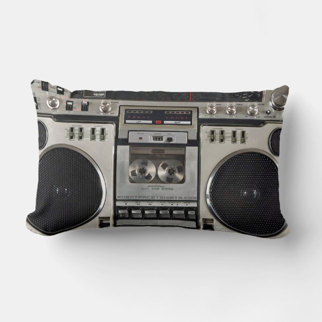 Vintage 80s Boombox Ghettoblaster Kussen (Voorkant)
