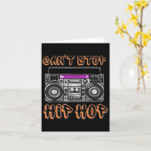 Vintage 80's Can't Stop Hip Hop Boombox  Kaart (Gele Bloem)