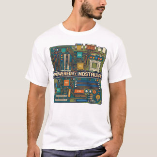 Vintage 80s Computer Moederbord "Powered By Nosta" T-shirt