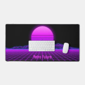 Vintage 80s Retrowave Berglandschap Bureaumat (Keyboard & Muis)