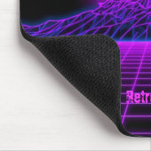 Vintage 80s Retrowave Berglandschap Muismat (Hoek)