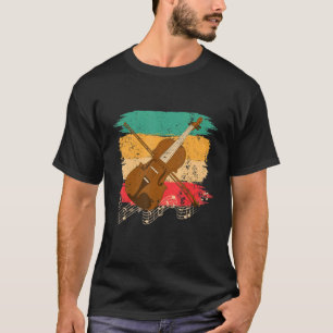 Vintage 80s Viool Retro Violist Muziek Violisten P T-shirt