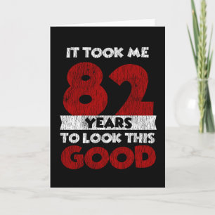 Vintage 82 Jaar Oud Funny 82ste Verjaardag Cadeau Kaart