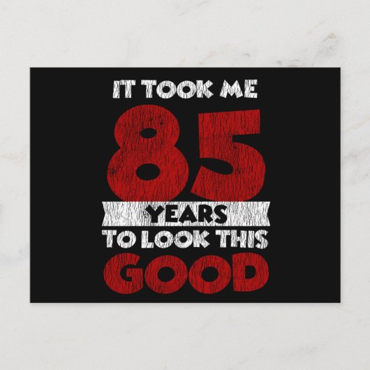 Vintage 85 Jaar Oud Grappig 85ste Verjaardagscadea Briefkaart (Voorkant)