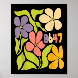 Vintage 86 47 Anti-Trump Flower President Poster