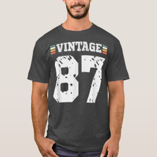 Vintage 87 jaar oude gelukkige 87ste verjaardag le t-shirt