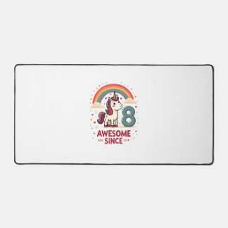 Vintage 8 Awesome Since 2018 Unicorn Birthday Rain Bureaumat