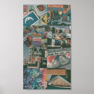 Vintage 90-jaren Aesthetisch Poster