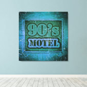 Vintage 90: Motel - Gewikkeld Canvas Afdruk (Insitu (Houten vloer))