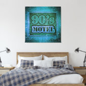 Vintage 90: Motel - Gewikkeld Canvas Afdruk (Insitu (Slaapkamer))