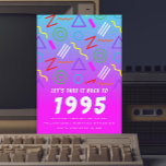 vintage 90 van het Partij Patroon van 1990 van de  Kaart<br><div class="desc">Pas de achtergrondkleur achter de gradiënt aan of verwijder zoals gewenst. Alle tekst kan worden bewerkt.</div>
