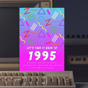 vintage 90 van het Partij Patroon van 1990 van de  Kaart