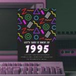 vintage 90 van het Partij Patroon van 1990 van de  Kaart<br><div class="desc">Pas de achtergrondkleur achter de gradiënt aan of verwijder zoals gewenst. Alle tekst kan worden bewerkt.</div>