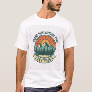 Vintage 90s Bergavontuur National ParT-Shirt T-shirt