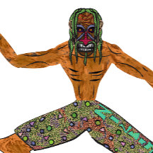 Vintage 90s Brutaal Tiki Surfen Retro Cartoon