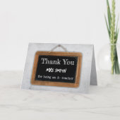 Vintage A+ Docent Unieke Krijtbordschool Bedankkaart (Voorkant)