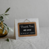 Vintage A+ Docent Unieke Krijtbordschool Bedankkaart