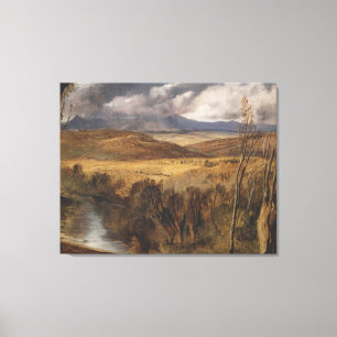 Vintage A Hooglandschap door Edwin Landseer Canvas Afdruk