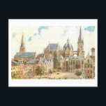 Vintage Aachen Cathedral Briefkaart<br><div class="desc">This postcard is a reproduction of a vintage travel postcard showing the cathedral in Aachen,  Germany.</div>