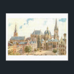 Vintage Aachen Cathedral Briefkaart<br><div class="desc">This postcard is a reproduction of a vintage travel postcard showing the cathedral in Aachen,  Germany.</div>