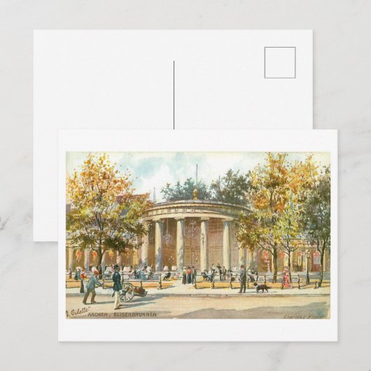 Vintage Aachen Germany Elisenbrunnen Briefkaart (Voorkant / Achterkant)