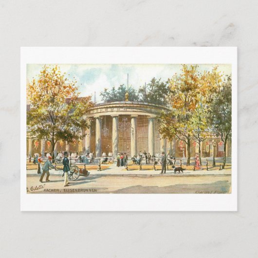 Vintage Aachen Germany Elisenbrunnen Briefkaart (Voorkant)