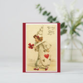 Vintage aan mijn Valentijn Feestdagenkaart (Staand voorkant)