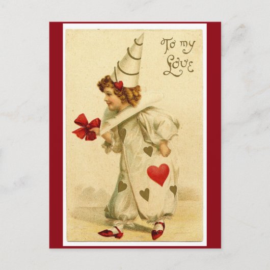 Vintage aan mijn Valentijn Feestdagenkaart (Voorkant)