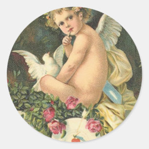 Vintage aan mijn Valentijn Ronde Sticker