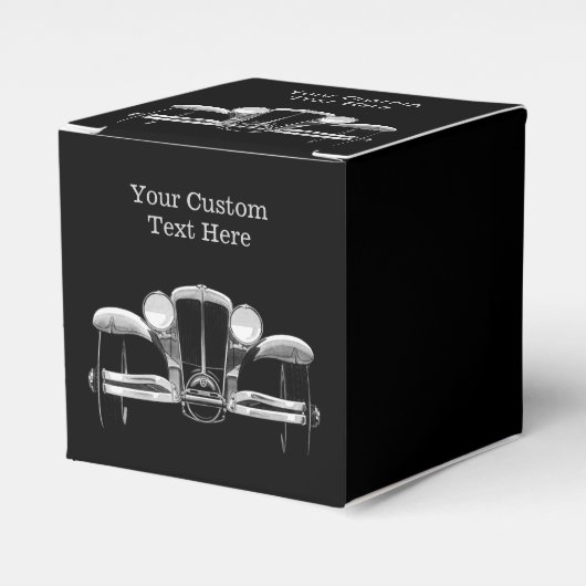 Vintage aangepaste draagtassen bedankdoosjes (Voorkant Zijde)