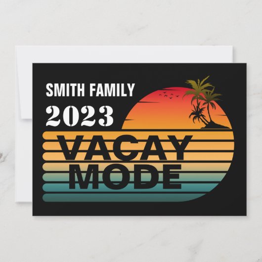 VINTAGE Aangepaste GEZINS ZOMERVAKANTIE MODUS Kaart (Voorkant)