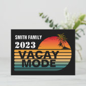 VINTAGE Aangepaste GEZINS ZOMERVAKANTIE MODUS Kaart (Staand voorkant)