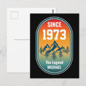 Vintage Aangepaste Verjaardag De Legende Berg Stij Briefkaart (Voorkant / Achterkant)