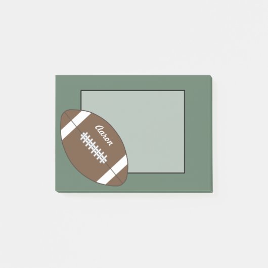 Vintage aangepaste voetbal Post It Notes cadeau (Voorkant)