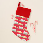 Vintage aanhangwagen met camper vanlife-aanhangwag kerstsok<br><div class="desc">Bekijk dit charmerpatroon met  RV-aanhangwagens. Perfect vakantiepatroon. Bekijk mijn winkel voor meer overeenkomende objecten zoals cadeaubonnen,  boomrokken en nog veel meer!</div>