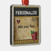 Vintage aanpassen voor leraar metalen ornament (Rechts)