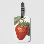 Vintage Aardbei Bagagelabel (Voorkant (verticaal))
