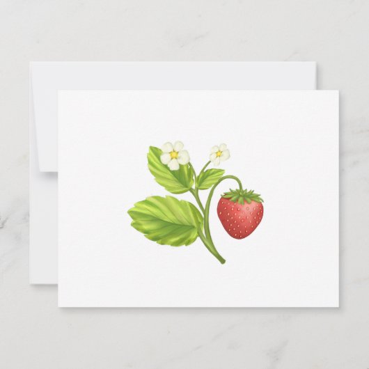 Vintage Aardbei Ladder Save The Date (Achterkant)