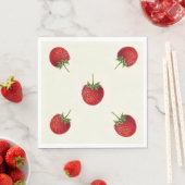 Vintage Aardbei Servet (Insitu)