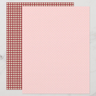 Vintage Aardbei Stippen Scrapbook Papier
