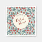 Vintage Aardbeien Bruiloft Feest Servet (Voorkant)