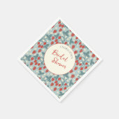 Vintage Aardbeien Bruiloft Feest Servet (Hoek)
